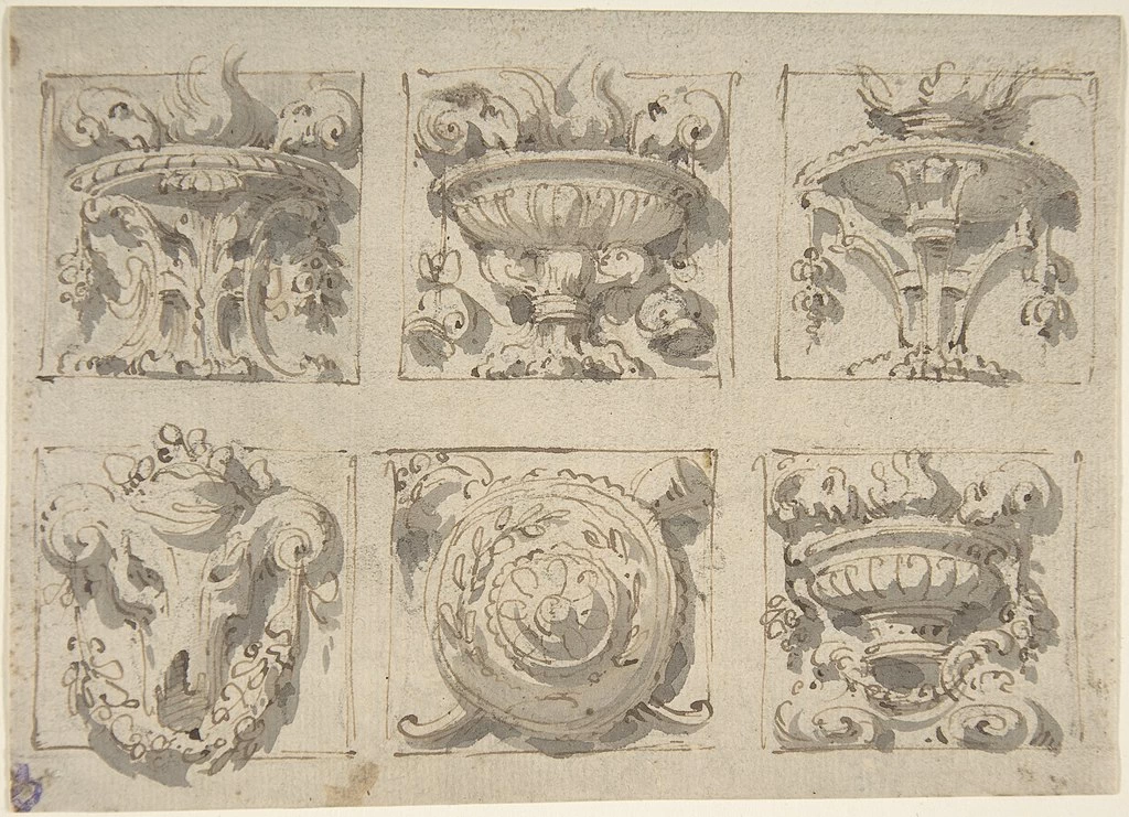 Sei disegni per la decorazione di rilievi rettangolari e orizzontali - Metropolitan Museum of Art, New York 1